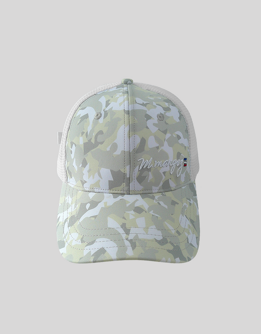 Casquette de camionneur militaire blanche-neige