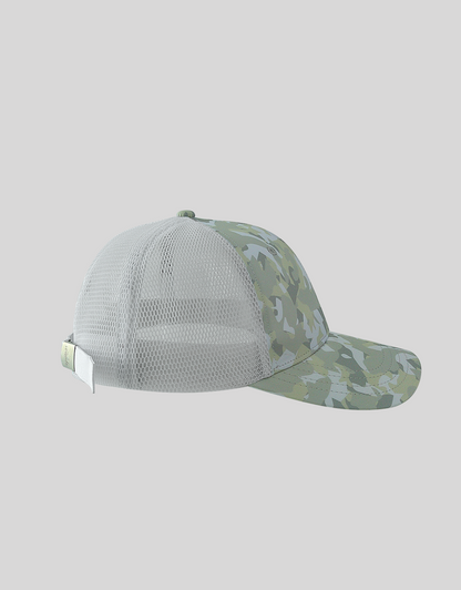 Casquette de camionneur militaire blanche-neige