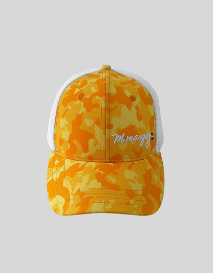 Casquette de camionneur orange militaire