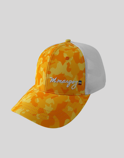 Casquette de camionneur orange militaire